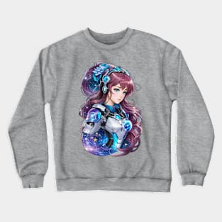 Visions of Andromeda: Captivating AI Anime Artistry Crewneck Sweatshirt